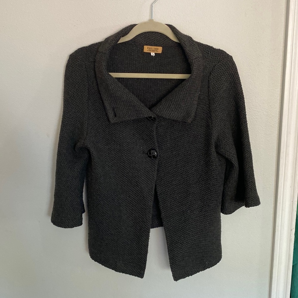 Gray sweater jacket